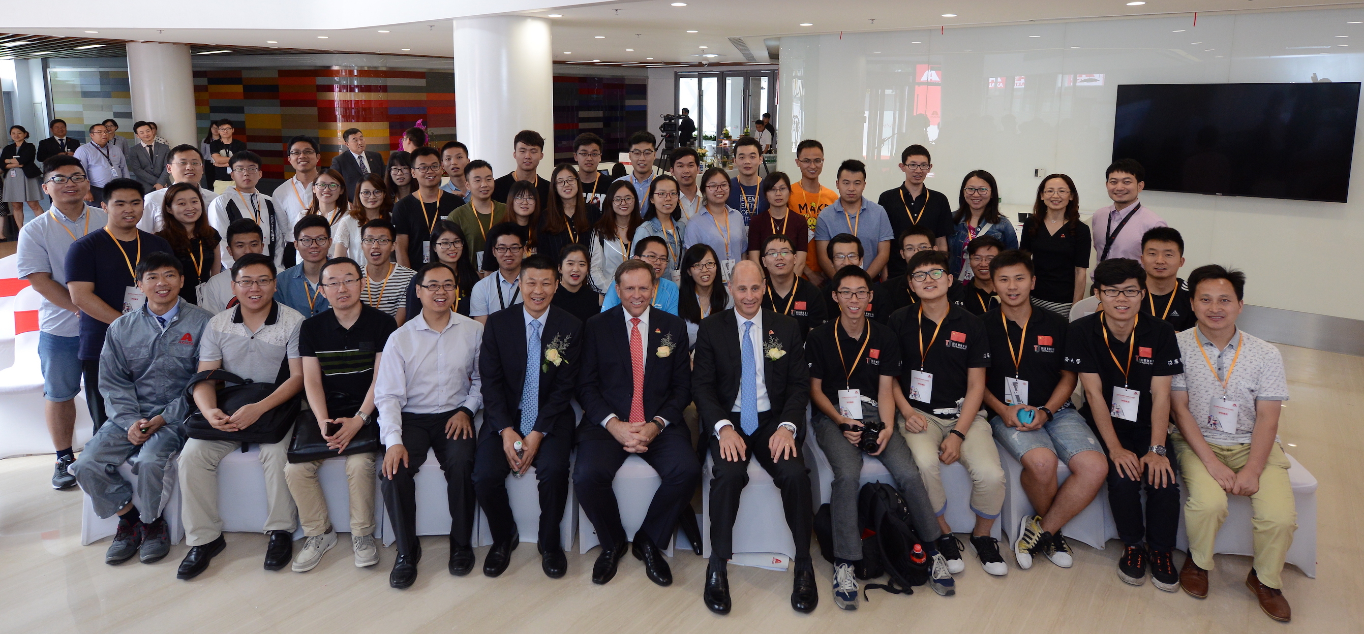 Group of students with Barry and Charlie